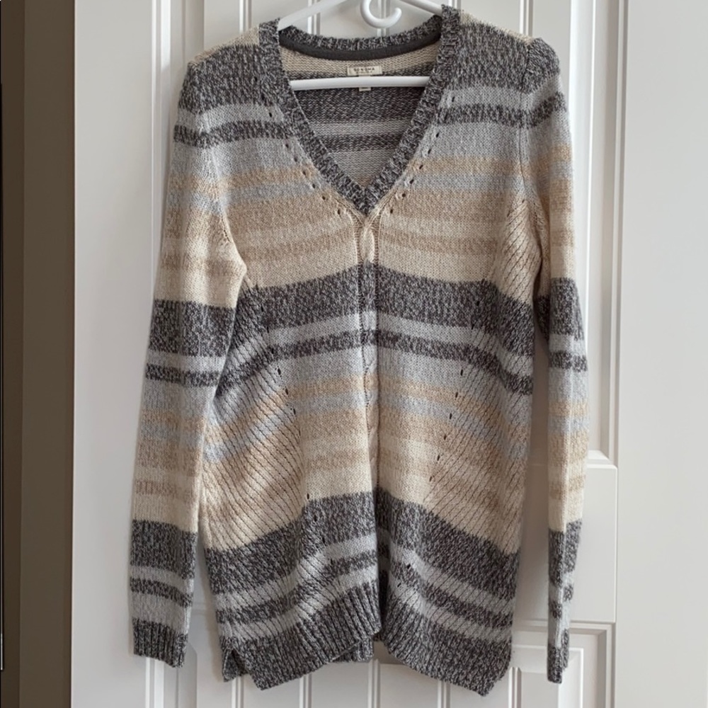 Sonoma Striped V-Neck Sweater